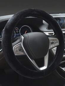 Plush Steering Wheel Cover Without Inner Ring, Car Interior Accessory Set, Breathable Elastic Car Steering Wheel Cover, Luxury Ultra-Fine Fiber Plush Cute Steering Wheel Protector, Suitable For SUV, Truck, Sedan, Car And Pickup, Non-Slip Design, Unisex Car Steering Wheel Accessory, Vehicle Interior Decoration Accessory, Elastic Easy-Grip Non-Slip Protector Steering Wheel Cover - A - View 1