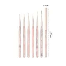 1pc Pink Mist Nail Art Brush With Cap, Large Square Flat Daisy Brush, Versatile Sweeping Brush, Triangle Brush, Nail Art Tool - Multicolor - View 6