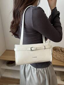 2026 New Large Capacity Crossbody Bag For Women, Casual Retro Commuter Style - White - View 2