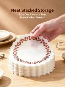 100PCSDecorative Lace Paper Doilies, Grease‑Resistant Disposable Paper Sheets, Oil Absorbing Lace Placemats For Fried Food, Baking, Restaurant, Party, Home Kitchen Food Serving Decor - Multicolor - View 8