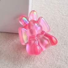 4pcs Multicolor UV Bow‑Knot Rabbit Acrylic Through‑Hole Beads For DIY Bracelets, Phone Charms, Keychains Handmade Craft Supplies - Multicolor - View 8
