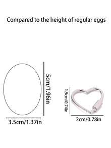 DIY Heart-Shaped Keychain, Key Ring With Screw Snap, Bag Charm, Keychain Accessory, DIY Accessories,Gift Suitable For Close Friend. - Multicolor - View 4