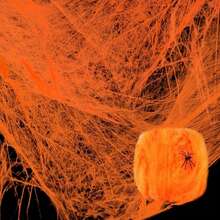 1pc Halloween Spider Web Decoration, Includes Realistic Spider, Super Elastic Spider Web, Suitable For Halloween Indoor And Outdoor Decor - Multicolor - View 10