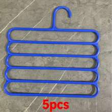 1/5/10pcs Multi-Functional Scarf Rack, Plastic 5-Tier Pants Organizer, Non-Slip Scarf Storage Rack - Multicolor - View 13