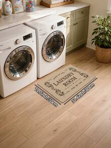 DAJIANG 1 pieza Alfombra moderna para cuarto de lavado, alfombra suave para pasillo, alfombra de cocina, lavable a máquina, alfombra con letras antipolvo, decoración del hogar - Caqui - Ver 13