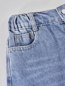 Toddler Denim Shorts, New Fashion Summer Style - Blue - View 4