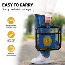 2 Packs Large Clear Toy Storage Bags, Reusable PVC Toy Organizer Bags With Zipper, Portable Storage For Building Blocks, Board Games, Puzzles And Kids Toys, Home & Travel - View 5