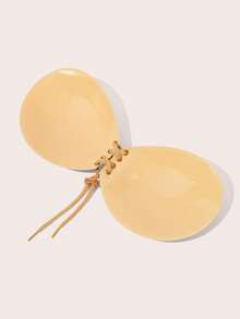 Front Lace Up Sticky Bra Strong Adhesive Invisible Push Up Strapless Backless Lightweight Seamless Reusable Gathering Lift Women Intimates Accessories - Multicolor - View 2
