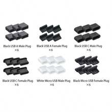 Multi‑Type USB Anti‑Dust Plugs, Silicone Port Covers For USB‑C, Micro USB, USB‑A, Port Protector Caps Compatible With IPhone S*Msung Android Devices For Port Dust Protection - Multicolor - View 8