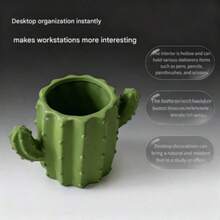 Ins Style Cactus Pen Holder, Fashionable & Cute Multifunctional Storage Box For Students And Office Desks, Keeps Desktop Organized - Multicolor - View 4