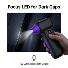 Snow Blower & Brushless Turbo Air Duster, 9,000,000 RPM, 79m/S Wind Speed, 3-Speed LCD Display, High-Brightness Focused LED Spotlight, Dual 4000mAh Batteries, 15-105 Minutes Runtime, 3-Hour Type-C Charging, Suitable For BBQ, Car, Computer And Home Cleaning Full Set - Violet Purple - View 10