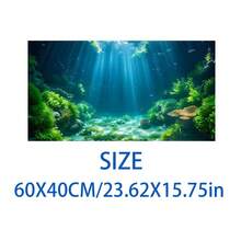 Aquarium Underwater Background, Fish Tank Sticker, Suitable For Freshwater/Saltwater Fish Tank, Shrimp, Aquarium Decoration Vinyl Mural, Removable Without Residue - A - View 31