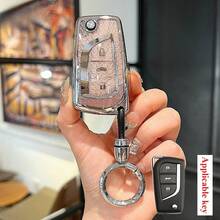 1pc TPU Material Car Key Cover, 3-Button Dedicated Key Case For New Corolla, New Reiz, RAV4 Models - A - View 14