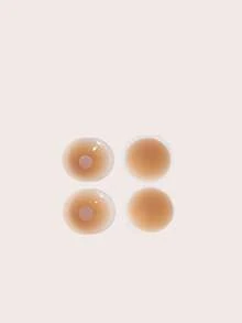 Lignisse Solid Silicone Nipple Covers 2/3/5 Pairs Invisible Reusable Self-Adhesive Seamless Breast Pasties Ultra Thin No Show Bra Pad Women Intimates - Brown - View 9