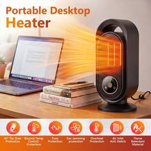 This 3-Speed Ceramic Fan Heater Features 4 Timer Settings, PTC Rapid Heating, And Is Suitable For Offices, Homes, And Bedrooms. - US A Type Plug(110-127V) - View 3