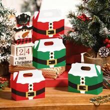 8/12/22/32pcs Kotak Kado Bertema Natal dengan Motif Sabuk Kartun, Kotak Kado Kertas, 2 Gaya, Ukuran 15*8*9cm, Dengan Motif Sabuk Kartun, Cocok Untuk Ulang Tahun, Pernikahan, Natal, Dekorasi Liburan, Kemasan Kado, Ritel, Kotak Pembungkus Kado - View 2