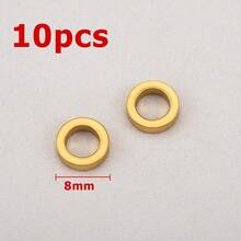 10 Buah Manik-Manik Spacer Bulat Pipih Lubang Besar dari Stainless Steel, Cocok untuk Kalung DIY, Gelang, Pembuatan Perhiasan, dan Aksesoris Manik-Manik - manik-manik pemisah baja tahan karat - View 16