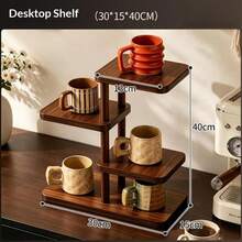 1PC Multi-Layer Cup Holder Ladder Cup Storage Rack, Suitable For Kitchen Countertops, Bar Counters, Home Coffee Corner Desktop Storage Racks, Countertop Mug Storage, As Well As Tea Sets, Aromatherapy, And Desktop Layered Display Racks. - Multicolor - View 7