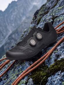 Unisex Dual-Purpose Cycling Shoes For Road & Mountain Bike, Breathable Mesh Hard Sole Bike Shoes With Rotary Buckle, SPD Cleat Compatible Anti-Slip Outdoor Riding Footwear For Men Women - Black - View 7
