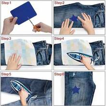 5/10pcs Iron-On Patches, Clothing Repair Adhesive Patches, Strong Adhesive Patches, Used For Clothing Repair And Decoration, Size 9.5x12.5cm - Multi-color - View 9