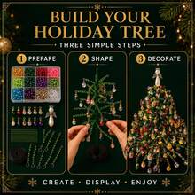 DIY Beaded Christmas Tree Kit, 3D Crystal Bead Holiday Craft Kit, Suitable For Adult Craft Enthusiasts, DIY Home Decoration, Mini Desktop Christmas Tree, Homemade Sparkly Holiday Decoration, Christmas Tree Making Kit, Desktop Decoration, Christmas Gift. - A - View 9