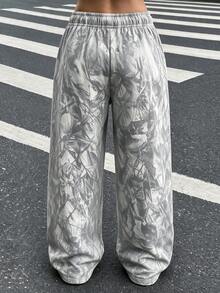 Y2K High Street Hot Girl Millennium Style Fashion Print Sweatpants - Multicolor - View 3