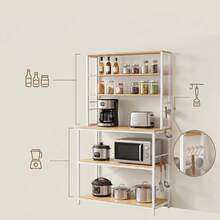 SONGMICS Baker's Racks - Oak and White - View 4