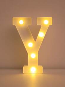 1pc 21cm White Luminous Letter Light, LED Letter Lamp,Light Up Alphabet Letters, Battery Operated DIY Spelling Letter Lights For Celebration, Indoor Room Decoration, Wedding Proposal Decoration, Birthday Party Decoration Letter Light Board - White - View 18