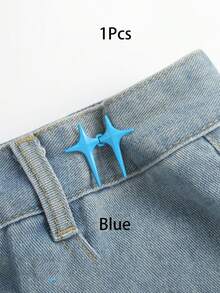 1 Set Adjustable Star-Shaped Button Waist Tightener, No-Sew No-Tool Removable Decorative Waist Buckle Set, Suitable For Loose Jeans, Pants, Skirts, Cuff Denim Button Pins - Multi-color - View 13