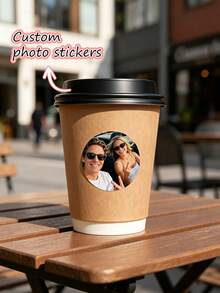 Personalised Photo Stickers Labels, Wedding Stickers, Photo Labels, Birthday Party Stickers,Suitable For Workers, Pets, Home, Office, Applicable For Halloween Decor, Decor, For Family, Small Business Brandin,Personalized, Unique - Multicolor - View 6