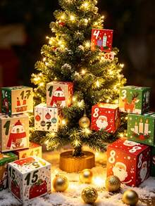 24/12/1pc Christmas Gift Box DIY Advent Calendar Box 2027 Edition, 24-Day Countdown Calendar Gift, Adult Christmas Cardboard Numbered Box, Customizable Fillable Advent Calendar Box, Christmas Gift Decoration, Christmas Stocking Filler Gift - Multiple Styles - View 5
