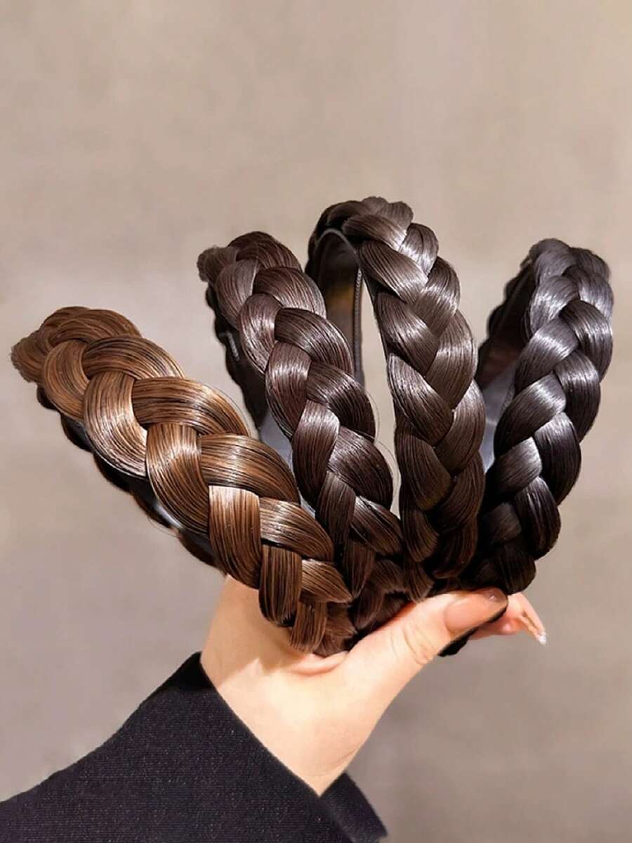 1pc Women's Woven Headband, Vintage Style, Non-Slip Design With Teeth, Women's Hair Accessory. Suitable For Daily Casual Use