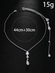 1pc Geometric Pendant Back Chain Body Chain Accessory For Wedding Dress And Evening Gown - Geometric - View 2