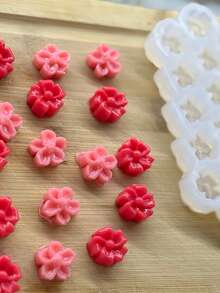 1PC 20-In-1 Flower Silicone Mold, Creative DIY Small Flower Mold For Aromatherapy Candles, Home Decor / Gift Making Epoxy Resin Mold, Handicrafts Casting Molds, Art Decorations Plaster Mould - 01-straight-eared Rabbit Tray Silicone Mold - View 8