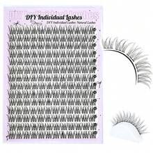 LIMEIKAI 14 Rows 168 Lashes, C-Curl/D-Curl Mixed-Length Natural Volume, DIY Self-Application Eyelash Extensions Suitable For Cluster & Individual Lash Applications - View 8
