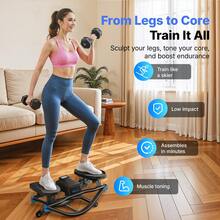 MERACH Upgraded Version Rocking Steppers For Exercise At Home,3D Motion Stair Stepper With Resistance Bands For Full Body Workout& Low-Impact Balance Board, 330 LBS Loading Capacity Exercise Equipment - Black-upgraded Version Rocking Stepper - View 5