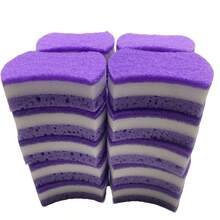 1/5pcs Antibacterial Dish Cloth, Natural Wood Pulp Dish Sponge, Double-Sided Cleaning Tool, Pure Cotton Yarn, Kitchen Grease Scrubbing Cloth - Multicolor - View 7