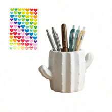 Ins Style Cactus Pen Holder, Fashionable & Cute Multifunctional Storage Box For Students And Office Desks, Keeps Desktop Organized - Multicolor - View 6
