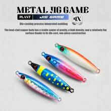 1PC 10‑30g Long Cast Metal Jig Lure With Rotatable Single Hook Spinner Blade Hard Fishing Bait For Bass Mackerel Trout Saltwater Freshwater Inshore Offshore - Multicolor - View 4