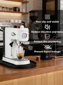 Non-Slip Silicone Mat, Suitable For Countertops And Bars, Silicone Coffee Mat With Slanted Edge Design, Kitchen Appliance Protection Mat, Non-Slip And Leak-Proof, Compatible With Espresso Machines, Kitchen Appliance Protection Mat, Suitable For Most Coffee Machine Brands On The Market. - Multicolor - View 6