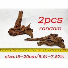 1/2pcs Natural Aquarium Driftwood Branches, Fish Tank Decoration Ornament, 2-8 Inches Multiple Sizes, Suitable For Betta Cichlid Shrimp Tank, Reptile Climbing Hiding Cave, Moss Fixing Hardscape, Rustic Brown Forest Style, Freshwater Use - A - View 16