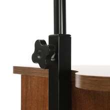 Futchoy Portable Wood Podium Stand Height Adjustable Wheeled Lectern With Storage Shelf - Brown - View 7