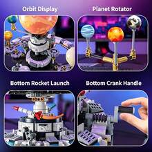 Rotatable Solar System Astronomical Model Building Blocks, 9 Planets Interstellar Space STEM Educational Blocks, DIY Science Assembly Model Toy, Suitable For Adults And Teens 14+ As Collectible Gift - Mini Building Blocks - View 4