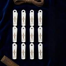 40pcs/Set Large White Plastic Clips, Multi‑Purpose Clothespins For Drying Sheets, Socks And Underwear - White-40pcs/set - View 2