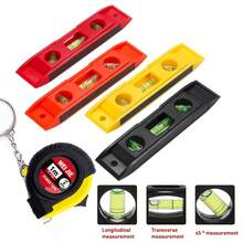 Mini Bubble Level & 1m Keychain Tape Measure Set, Colorful Torpedo-Shaped Level, Portable Retractable Tape Measure, DIY Home Repair Construction Hand Tool Kit - Spirit Level - View 3