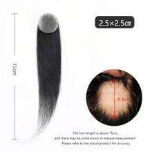 Unisex Front Hairline Bangs & Sideburns Hair Piece, Invisible Bald Spot Cover Hair Patch For Men - Black - View 20