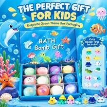 12pcs Ocean Theme Bath Bomb Gift Set, Kids Surprise Fragrant Bubble Bath, 12 Different Scent Experiences, Gentle Cleansing Bathing Agent - 12 Fragrances - View 6