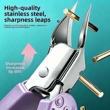 Curved Tip Purple Cicada-Shaped Nail Clipper, Specialized Nail Cutter, Nail Pliers, Ingrown Toenail And Dead Skin Removal Tool, Manicure Tool - Multicolor - View 10