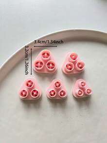 Polymer Clay 3-Hole Round Ring Cutter, Multi-Size Hollow Circle Shape, Suitable For Making Earrings, Brooches, Pendants And Other DIY Crafts. High Precision Soft Clay Cutting Mold. Soft Clay Tools - Hollow Circle - View 2