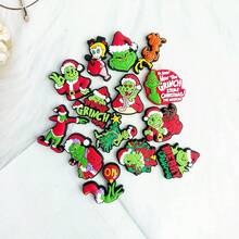 The Grinch Juego de 10 piezas de decoración de zapatos con personajes, clips decorativos para bolsos y uso diario - Ver 4